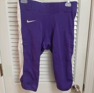 Men's Nike Football Pants Size Medium NWT Purple w/ White Stripe